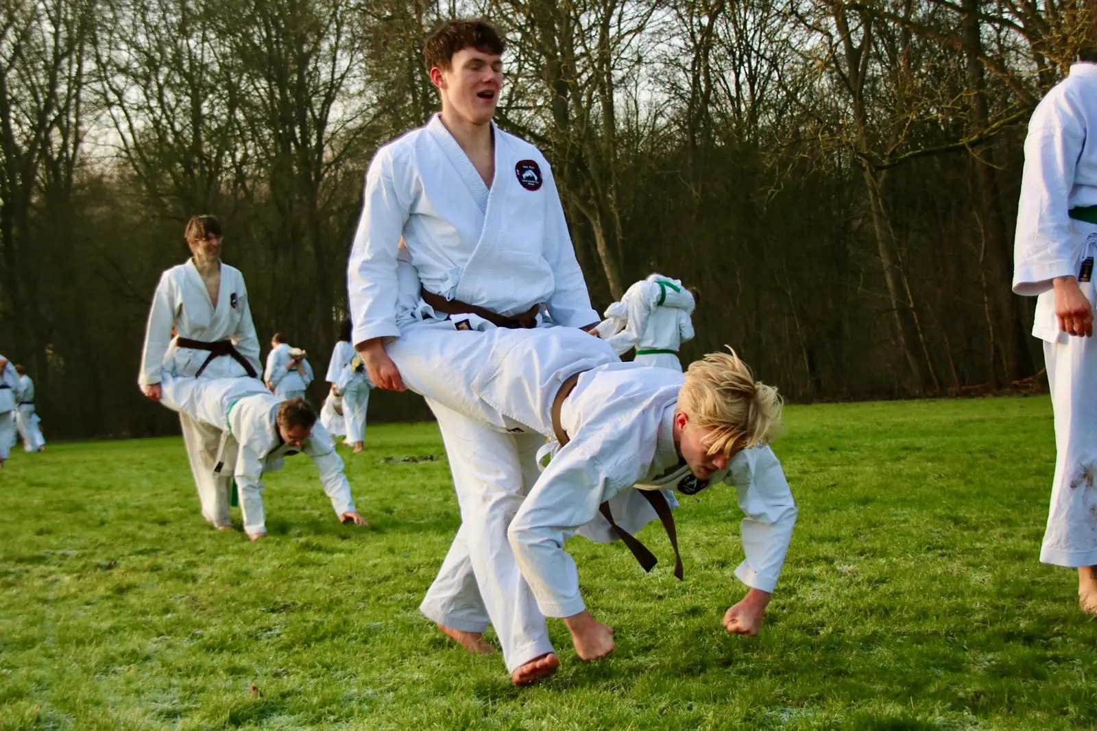 Kruiwagenloop tijdens de Streekbostraining