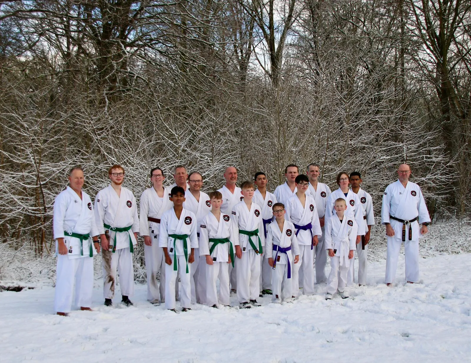 Groepsfoto Karateschool Cor Slok - Wintertraining 2026